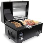 Hello.Dr Portable Wood Pellet Grill Smoker,Table Top Electric Smoker 8 in 1 for RV Camping Tailgating RV Cooking BBQ, Outdoor Grills & Smokers Intelligent Temperature Control,Black  Patio, Lawn & Garden