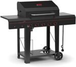Megamaster 720-0982 5 Burner Propane Barbecue Gas Grill, Side Shelves with Hooks, for Outdoor Cooking, Patio, Garden Barbecue Grill, 50000 BTUs, Open Chart, Black  Patio, Lawn & Garden - Image 19
