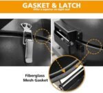 Brand-Man RODEO Steel Kamado Charcoal Grill and Smoker with 22in Cast Iron Grates and Large Prep Table Cart Perfect for Outdoor Cooking  Patio, Lawn & Garden - Image 3