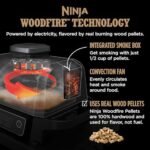 Ninja, Woodfire Pro Outdoor Grill and Smoker, Thermometer, BBQ Smoker, Air Fryer, Bake, Roast, Dehydrate, Broil, 7-in-1, Master Grill, Ninja Woodfire Pellets, Portable, Electric Grill, Grey, OG751BRN  Patio, Lawn & Garden - Image 5