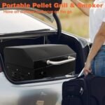 Hello.Dr Portable Wood Pellet Grill Smoker,Table Top Electric Smoker 8 in 1 for RV Camping Tailgating RV Cooking BBQ, Outdoor Grills & Smokers Intelligent Temperature Control,Black  Patio, Lawn & Garden - Image 8