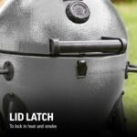 Char-Griller® AKORN® Jr. Portable Kamado Charcoal Grill and Smoker with Cast Iron Grates and Locking Lid with 155 Cooking Square Inches in Ash, Model E86714  Patio, Lawn & Garden - Image 6