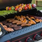 Megamaster 720-0982 5 Burner Propane Barbecue Gas Grill, Side Shelves with Hooks, for Outdoor Cooking, Patio, Garden Barbecue Grill, 50000 BTUs, Open Chart, Black  Patio, Lawn & Garden - Image 5