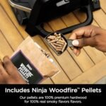 Ninja, Woodfire Pro Outdoor Grill and Smoker, Thermometer, BBQ Smoker, Air Fryer, Bake, Roast, Dehydrate, Broil, 7-in-1, Master Grill, Ninja Woodfire Pellets, Portable, Electric Grill, Grey, OG751BRN  Patio, Lawn & Garden - Image 11