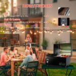 Hello.Dr Portable Wood Pellet Grill Smoker,Table Top Electric Smoker 8 in 1 for RV Camping Tailgating RV Cooking BBQ, Outdoor Grills & Smokers Intelligent Temperature Control,Black  Patio, Lawn & Garden - Image 14