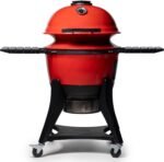 Kamado Joe Kettle Joe 22-inch Kettle Charcoal Grill with Hinged Lit, Cart, Side Shelves and SloRoller Hyperbolic Slow Smoker Chamber in Red, Model KJ15040320  Patio, Lawn & Garden - Image 21