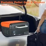 Hello.Dr Portable Wood Pellet Grill Smoker,Table Top Electric Smoker 8 in 1 for RV Camping Tailgating RV Cooking BBQ, Outdoor Grills & Smokers Intelligent Temperature Control,Black  Patio, Lawn & Garden - Image 21