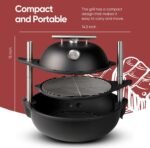 Bola Grill Master | Completely Adjustable & Rotatable Tabletop-Safe Charcoal BBQ Grill (Charcoal Black)  Patio, Lawn & Garden - Image 14