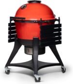 Kamado Joe Kettle Joe 22-inch Kettle Charcoal Grill with Hinged Lit, Cart, Side Shelves and SloRoller Hyperbolic Slow Smoker Chamber in Red, Model KJ15040320  Patio, Lawn & Garden - Image 22