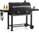 Captiva Designs Extra Large Charcoal BBQ Grill with Oversize Cooking Area(794 SQIN), Outdoor Cooking Grill with 2 Individual Lifting Charcoal Trays and 2 Foldable Side Tables  Patio, Lawn & Garden - Image 10