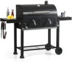 Captiva Designs Extra Large Charcoal BBQ Grill with Oversize Cooking Area(794 SQIN), Outdoor Cooking Grill with 2 Individual Lifting Charcoal Trays and 2 Foldable Side Tables  Patio, Lawn & Garden - Image 19