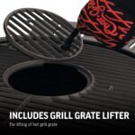 Char-Griller® AKORN® Jr. Portable Kamado Charcoal Grill and Smoker with Cast Iron Grates and Locking Lid with 155 Cooking Square Inches in Ash, Model E86714  Patio, Lawn & Garden - Image 16