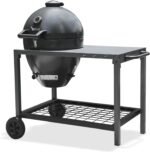 Brand-Man RODEO Steel Kamado Charcoal Grill and Smoker with 22in Cast Iron Grates and Large Prep Table Cart Perfect for Outdoor Cooking  Patio, Lawn & Garden - Image 10