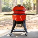 Kamado Joe Kettle Joe 22-inch Kettle Charcoal Grill with Hinged Lit, Cart, Side Shelves and SloRoller Hyperbolic Slow Smoker Chamber in Red, Model KJ15040320  Patio, Lawn & Garden - Image 13