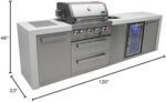 Mont Alpi MAi400-DBEV 32-inch 4 Burner 78000 BTU Deluxe Stainless Steel Modular Outdoor Kitchen Island Barbecue Grill with Beverage Center + Granite Countertops & Sides + Rotisserie and Grill Cover  Patio, Lawn & Garden - Image 7