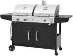 Royal Gourmet ZH3002N Propane Gas and Charcoal Grill Combo, Dual Fuel BBQ Grill with 2 Side Shelves for Outdoor Patio Garden Backyard Barbecue, 20,000 BTUs, Silver & Black  Patio, Lawn & Garden