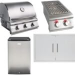 Blaze Prelude LBM 4-Piece 25-Inch Propane Outdoor Kitchen Package w/Double Side Burner & Refrigerator - BLZ-3LBM126-LP-4PC-SC  Patio, Lawn & Garden