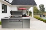Mont Alpi MAi805 44-inch 6-Burner 115000 BTU Stainless Steel Gas Outdoor Kitchen Bar Barbecue Modular Island Grill + Infrared Side & Rear Burners + Granite Countertops + Storage Cabinets & Drawers  Patio, Lawn & Garden - Image 9