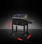 VSULZVNU Barbecue Grill Charcoal Grill BBQ Trolley Smoker Camping Picnic Portable Backyard with Side Shelf Outdoor Camping Food Cooking Barbecue Stove with 2 Wheels  Patio, Lawn & Garden - Image 12