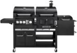 3-in-1 Dual Fuel Gas and Charcoal Grill Combo, Large Outdoor BBQ Station with Side Burner, Black (5)  Patio, Lawn & Garden
