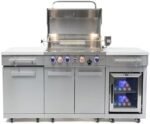 Mont Alpi MA957FC-RS 5-Burner 63000 BTU Stainless Steel Compact Outdoor Kitchen Gas Barbecue Island Grill with Infrared Rear Burner + Fridge Cabinet + Rotisserie Kit & Full Weather Cover  Patio, Lawn & Garden - Image 4