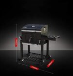 VSULZVNU Barbecue Grill Charcoal Grill BBQ Trolley Smoker Camping Picnic Portable Backyard with Side Shelf Outdoor Camping Food Cooking Barbecue Stove with 2 Wheels  Patio, Lawn & Garden - Image 18