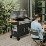 Royal Gourmet ZH3002N Propane Gas and Charcoal Grill Combo, Dual Fuel BBQ Grill with 2 Side Shelves for Outdoor Patio Garden Backyard Barbecue, 20,000 BTUs, Silver & Black  Patio, Lawn & Garden - Image 11