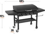 Blackstone 36 Inch Gas Griddle with Hood Cooking Station 4 Burner Flat Top Gas Grill Propane Fuelled Restaurant Grade Professional 36” Outdoor Griddle Station with Side Shelf  Patio, Lawn & Garden - Image 10