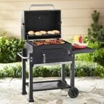 VSULZVNU Barbecue Grill Charcoal Grill BBQ Trolley Smoker Camping Picnic Portable Backyard with Side Shelf Outdoor Camping Food Cooking Barbecue Stove with 2 Wheels  Patio, Lawn & Garden - Image 4