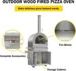 CT Copper Tailor Modular Outdoor Kitchen BBQ Gas Grill Island 4 Burners, with Wood Fire Pizza Oven MK07, Fridge Cabinet,Stainless Steel(With Natural Gas Kit)  Patio, Lawn & Garden - Image 18