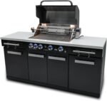 Mont Alpi MA957FC-RS 5-Burner 63000 BTU Stainless Steel Compact Outdoor Kitchen Gas Barbecue Island Grill with Infrared Rear Burner + Fridge Cabinet + Rotisserie Kit & Full Weather Cover  Patio, Lawn & Garden - Image 22