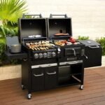 3-in-1 Dual Fuel Gas and Charcoal Grill Combo, Large Outdoor BBQ Station with Side Burner, Black (5)  Patio, Lawn & Garden - Image 2