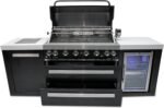 Mont Alpi MAi805-BSSFC 44-inch 6-Burner 115000 BTU Black Stainless Steel Gas Outdoor Kitchen Bar Island Grill w/Wine Cooler Beverage Center Refrigerator + Infrared Side Burner + Granite Countertop  Patio, Lawn & Garden - Image 18