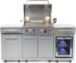 Mont Alpi MA957FC-RS 5-Burner 63000 BTU Stainless Steel Compact Outdoor Kitchen Gas Barbecue Island Grill with Infrared Rear Burner + Fridge Cabinet + Rotisserie Kit & Full Weather Cover  Patio, Lawn & Garden - Image 18