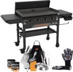 Blackstone Original 36 Inch Omnivore Griddle 2212 with Hard Cover and Side Shelves, Outdoor Flat Top Grill with Blackstone Accessories, Blackstone Griddle Seasoning, and Blackstone Griddle Gloves  Patio, Lawn & Garden - Image 9