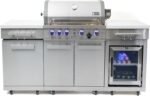 Mont Alpi MA957FC-RS 5-Burner 63000 BTU Stainless Steel Compact Outdoor Kitchen Gas Barbecue Island Grill with Infrared Rear Burner + Fridge Cabinet + Rotisserie Kit & Full Weather Cover  Patio, Lawn & Garden - Image 15