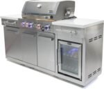 Mont Alpi MA957FC-RS 5-Burner 63000 BTU Stainless Steel Compact Outdoor Kitchen Gas Barbecue Island Grill with Infrared Rear Burner + Fridge Cabinet + Rotisserie Kit & Full Weather Cover  Patio, Lawn & Garden - Image 17