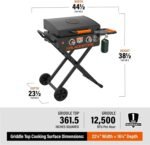 22 Inch Blackstone Griddle with Hood and Grill Stand, Foldable Propane Portable Flat Top Grill, Adventure Ready Cutting Board Kit, Seasoning, Gloves  Patio, Lawn & Garden - Image 11