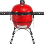 Kamado Joe Big Joe II 24-inch Grill Bundle with Cart, Shelves, SloRoller Smoke Chamber Accessory  Patio, Lawn & Garden - Image 9