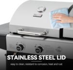 Royal Gourmet ZH3002N Propane Gas and Charcoal Grill Combo, Dual Fuel BBQ Grill with 2 Side Shelves for Outdoor Patio Garden Backyard Barbecue, 20,000 BTUs, Silver & Black  Patio, Lawn & Garden - Image 20