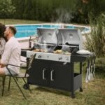 Royal Gourmet ZH3002N Propane Gas and Charcoal Grill Combo, Dual Fuel BBQ Grill with 2 Side Shelves for Outdoor Patio Garden Backyard Barbecue, 20,000 BTUs, Silver & Black  Patio, Lawn & Garden - Image 22