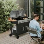 Royal Gourmet ZH3002N Propane Gas and Charcoal Grill Combo, Dual Fuel BBQ Grill with 2 Side Shelves for Outdoor Patio Garden Backyard Barbecue, 20,000 BTUs, Silver & Black  Patio, Lawn & Garden - Image 23