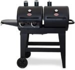 Kenmore 4-Burner BBQ Gas Grill with Side Burner, Outdoor Propane Grill, 53,000 BTUs, Cast Iron Cooking Grates, Electronic Ignition, Warming Rack, Open Cart Design & All-Terrain Wheels, Stainless Steel  Patio, Lawn & Garden