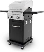 Megamaster 2-Burner Propane Barbecue Gas Grill with Foldable Side Tables, Perfect for Camping, Outdoor Cooking, Patio, Garden Barbecue Grill, 28000 BTUs, Silver and Black, 720-0864MA - Image 18