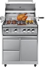 KoolMore KM-OKS-BQ30 30 in. Built-in Liquid Propane BBQ Grill for Outdoor Kitchen in Stainless-Steel  Patio, Lawn & Garden - Image 5