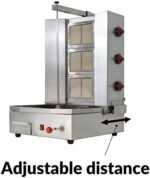 Li Zhen 3 Burners Shawarma Machine Commercial Chicken Shawarma Machine Gyro Grill Rotating Kebab Machine for Commercial Kitchen Use, Silver,41.9 lbs. Industrial & Scientific - Image 5