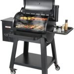 VEVOR Smoker Grill, Portable Wood Pellet Grill with Cart, 8 IN 1 BBQ Grill with PID Temperature Control for Outdoor Cooking, Barbecue Camping, Picnic, 730 sq, Patio and Backyard, Black  Patio, Lawn & Garden