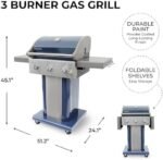 Megamaster 5-Burner Gas Grill with Side Burner, 66,000 BTUs, 753 SQ. In. Cooking Area, 2 Wheel Transport, Propane BBQ Grill with for Outdoor Cooking, Patios, and More - Image 8