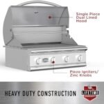 Bull Outdoor Products BBQ 47628 Angus 75,000 BTU Grill Head, LP, 304 Stainless Steel, 4 Burners, 810 sq. Inches, Twin Lights, Rotisserie Kit - Image 10