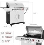 Char-Broil® Performance Series™ TRU-Infrared Cooking Technology 3-Burner with Side Burner Cart Propane Gas Stainless Steel Grill - Image 3